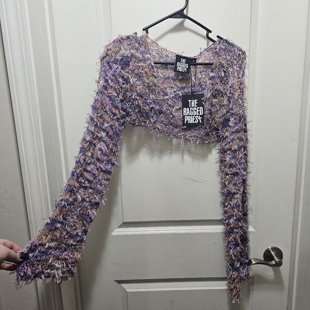 The Ragged Priest Multicolor Textured Crop Top
